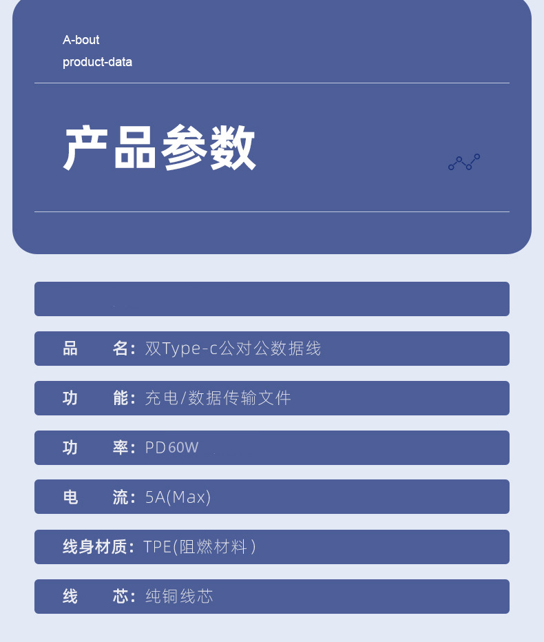 双Type-C数据线双头PD快充适用于华为小米单双口笔记本电脑数据线 detail 20