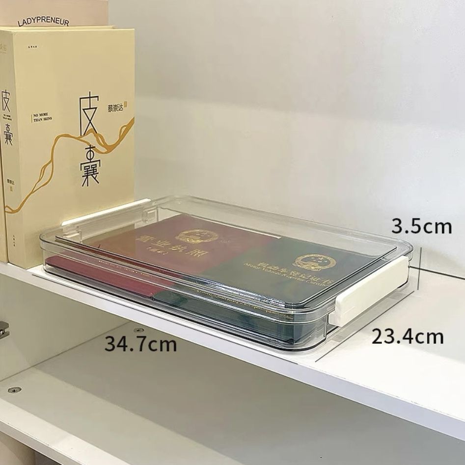 试卷收纳盒学霸专属整理盒透明户口本初中毕业证件a4纸文件收纳盒 detail 4