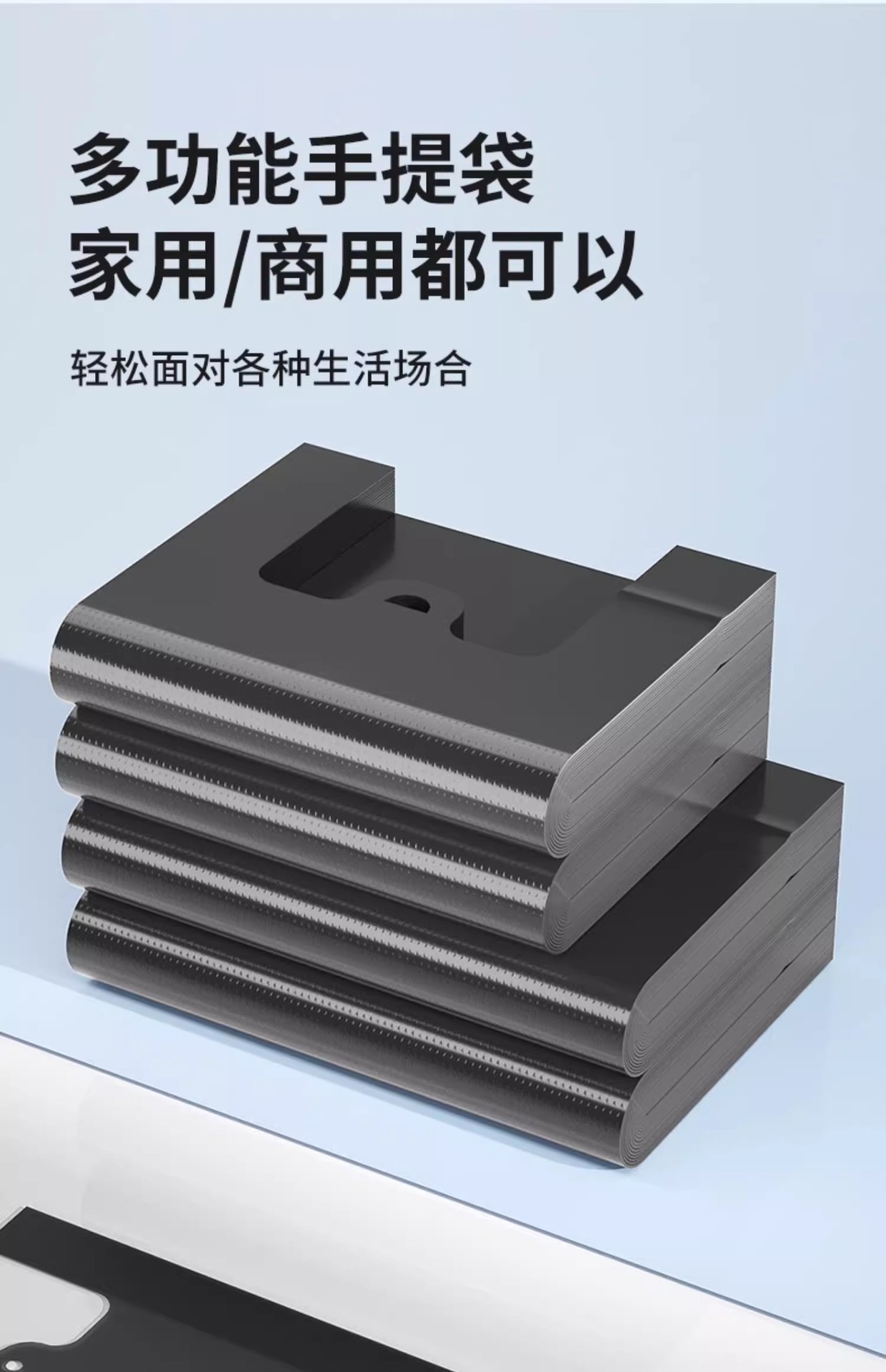 黑色垃圾袋背心式中大号加厚特厚大手提家用厨房塑料垃圾袋子批发 detail 5