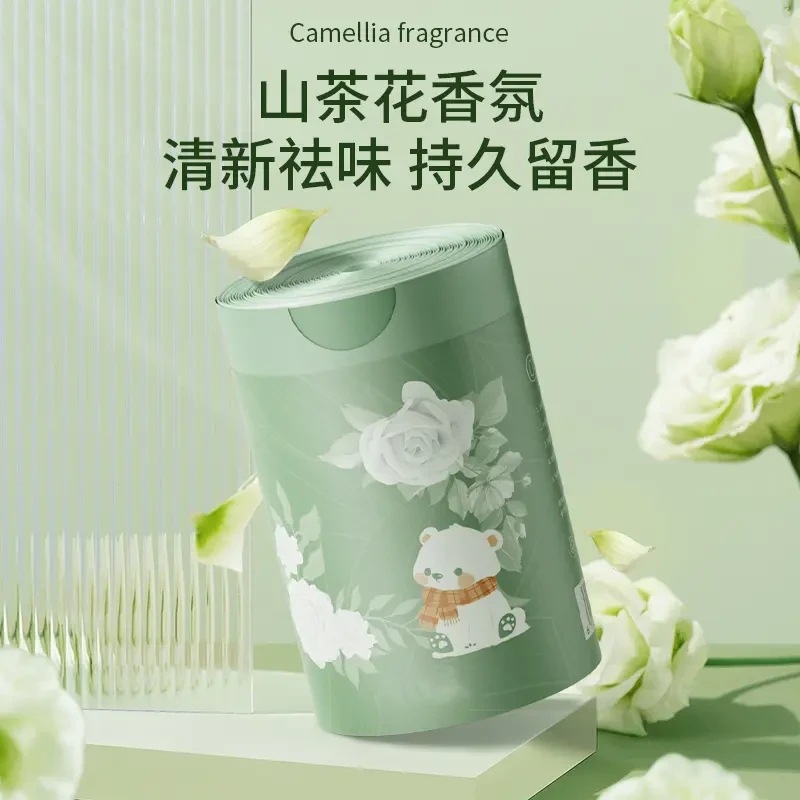 【100只整卷】手提式垃圾袋大号松弛感加厚免撕垃圾袋家用不脏手 3