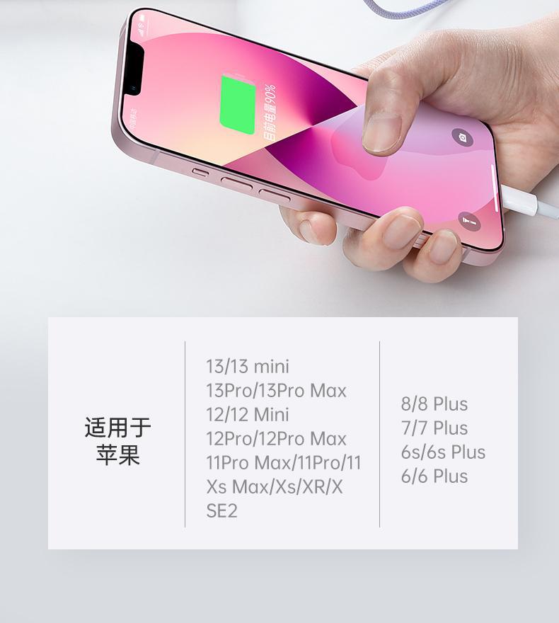 【加粗铜丝】适用苹果14iPhone13promax快充线PD20W编织数据线30W detail 11