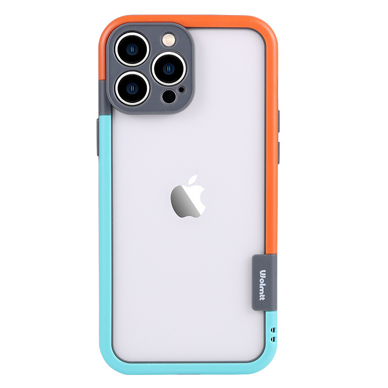 适用苹果17Promax硅胶无背板手机壳撞色边框iPhone16防摔保护套15 5