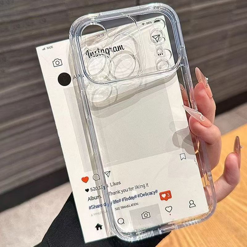 透明加厚适用iphone17promax手机壳苹果16/15pro软壳17air简约14