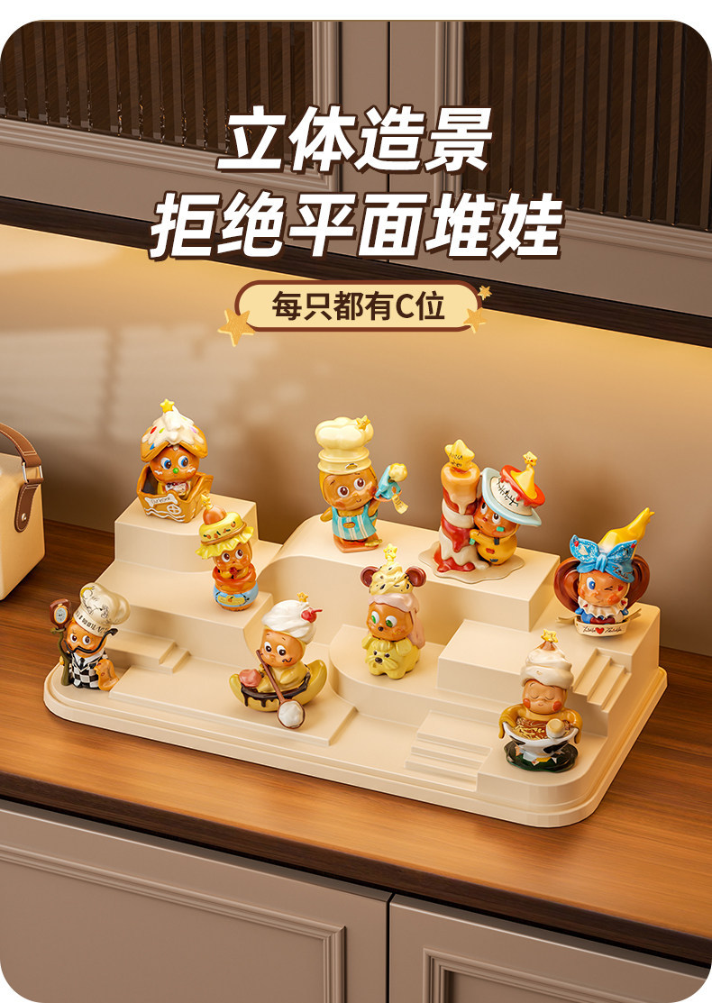 儿童布鲁克收纳盒防尘叠加透明展示盒桌面迷你乐高积木人可拆隔板 detail 3