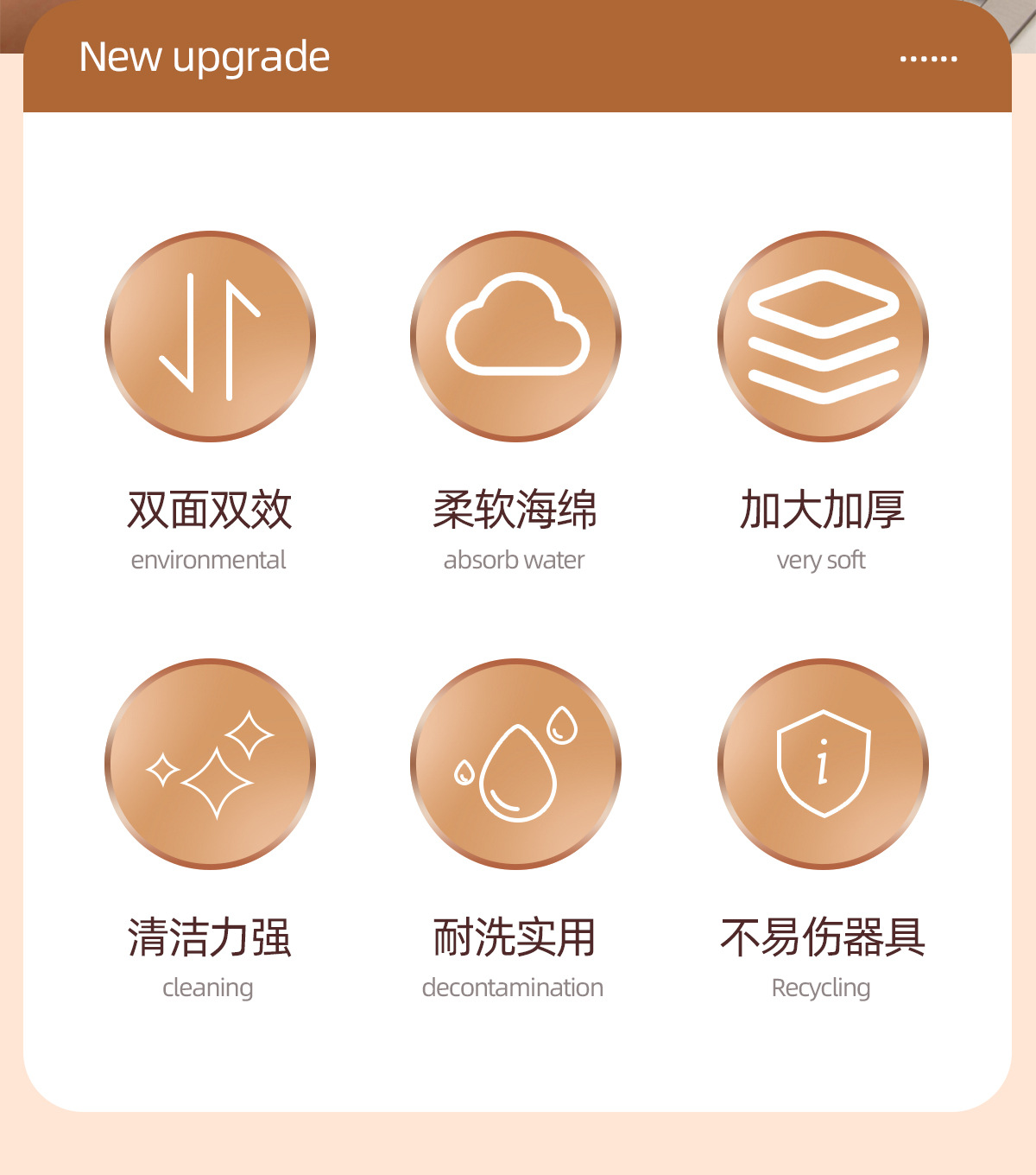 洗碗布双面加厚抹布厨房专用百洁布刷锅清洁布洗碗海绵擦刷碗神器 detail 2