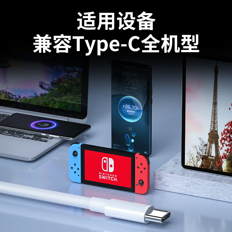 双Type-C数据线双头PD快充适用于华为小米单双口笔记本电脑数据线 3