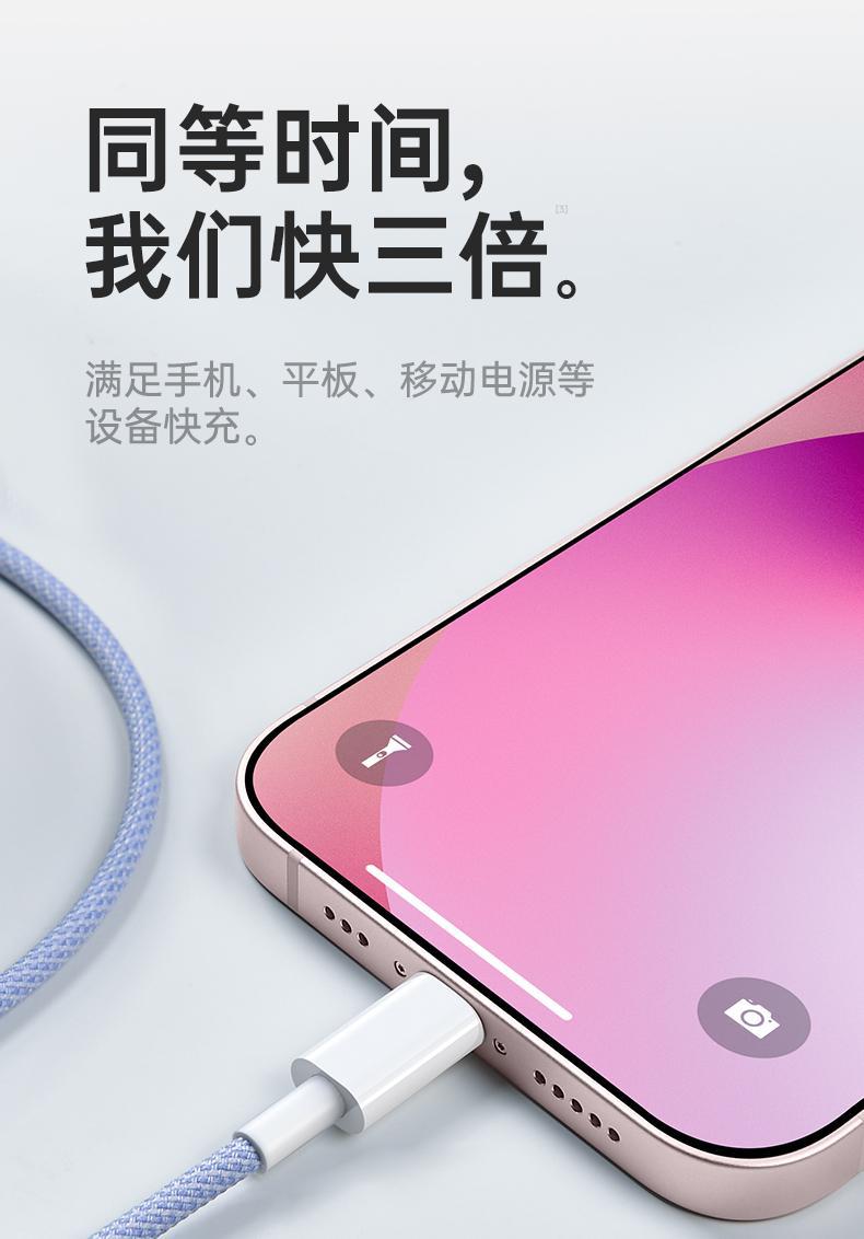 【加粗铜丝】适用苹果14iPhone13promax快充线PD20W编织数据线30W detail 8