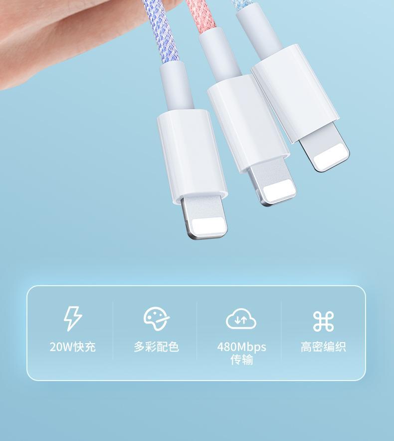 【加粗铜丝】适用苹果14iPhone13promax快充线PD20W编织数据线30W detail 2