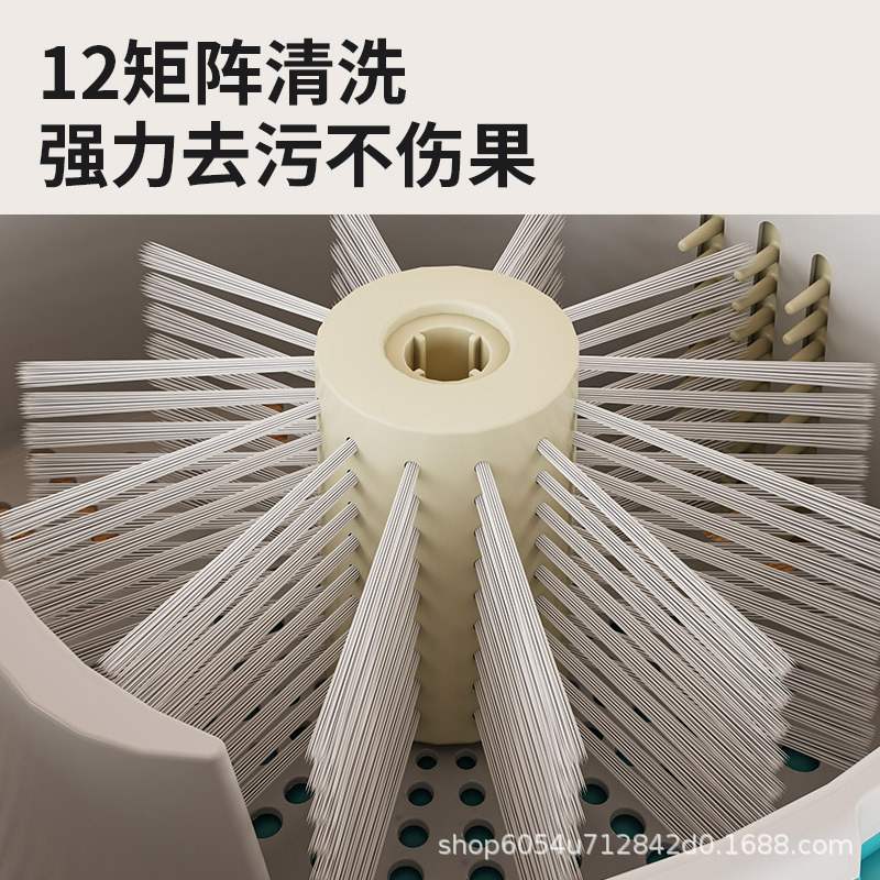 厨房用品洗菜盆沙拉蔬菜脱水器家用神器沥水甩干机水果手动甩菜盆 4