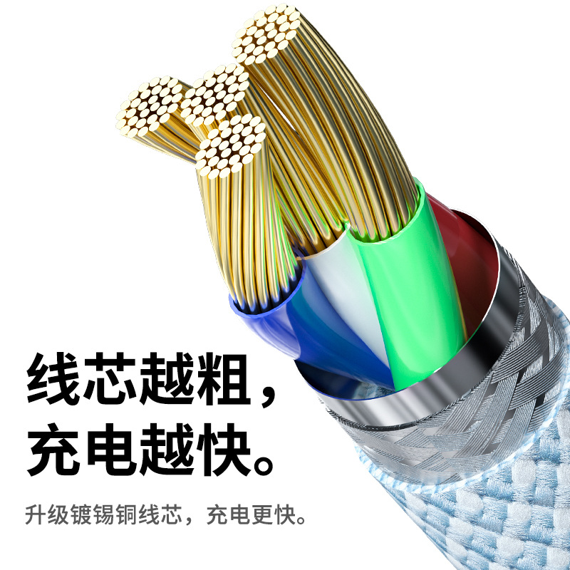 【加粗铜丝】适用苹果14iPhone13promax快充线PD20W编织数据线30W 2