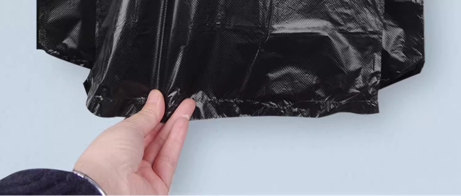 黑色垃圾袋背心式中大号加厚特厚大手提家用厨房塑料垃圾袋子批发 detail 10