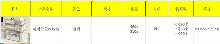 桌面透明带盖收纳盒办公室书本文件亚克力整理盒化妆品防尘收纳箱 detail 1