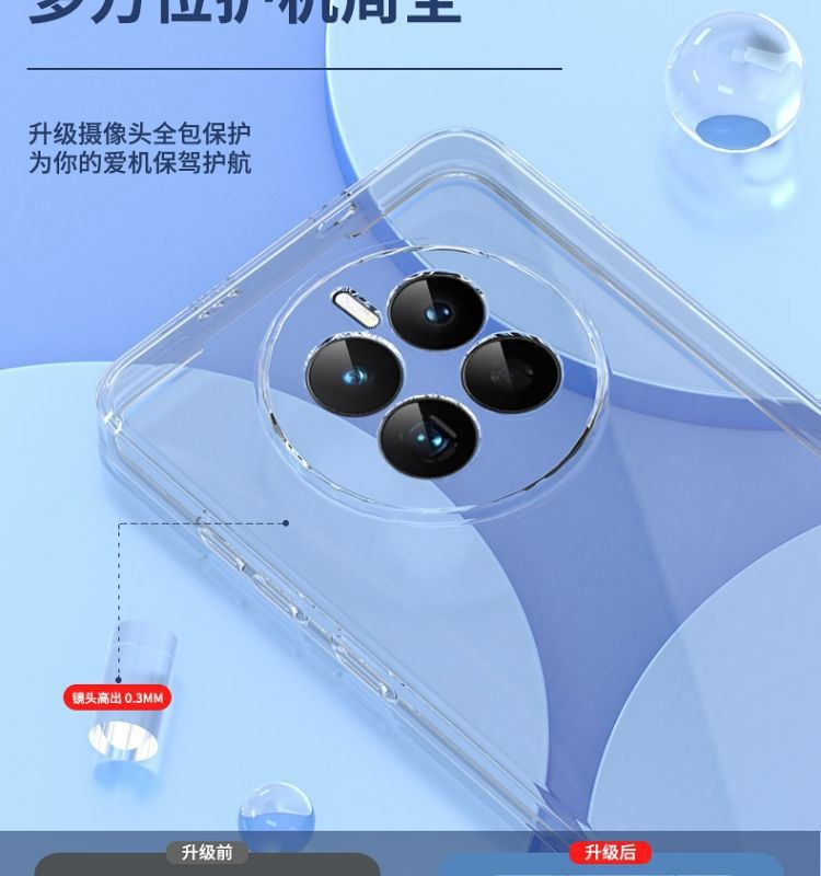 适用华为Mate50壳Mate50Pro透明壳全包超薄50e软壳男防摔女保护套 detail 7