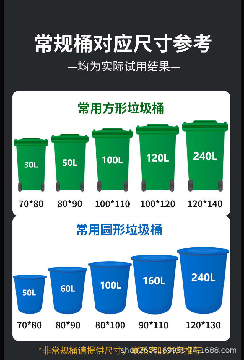 现货大垃圾袋大号加厚特大黑色酒店物业超大特厚塑料袋平口式商用 detail 2