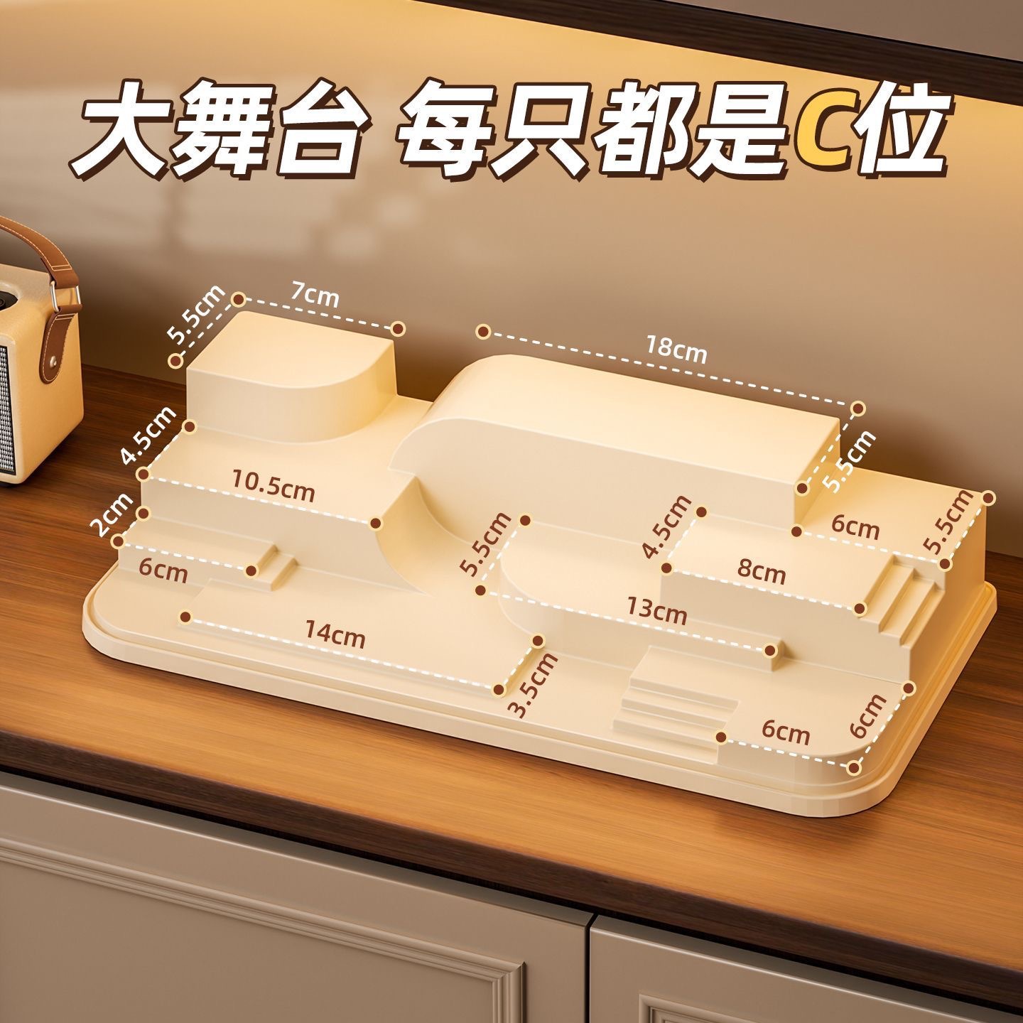 儿童布鲁克收纳盒防尘叠加透明展示盒桌面迷你乐高积木人可拆隔板 4