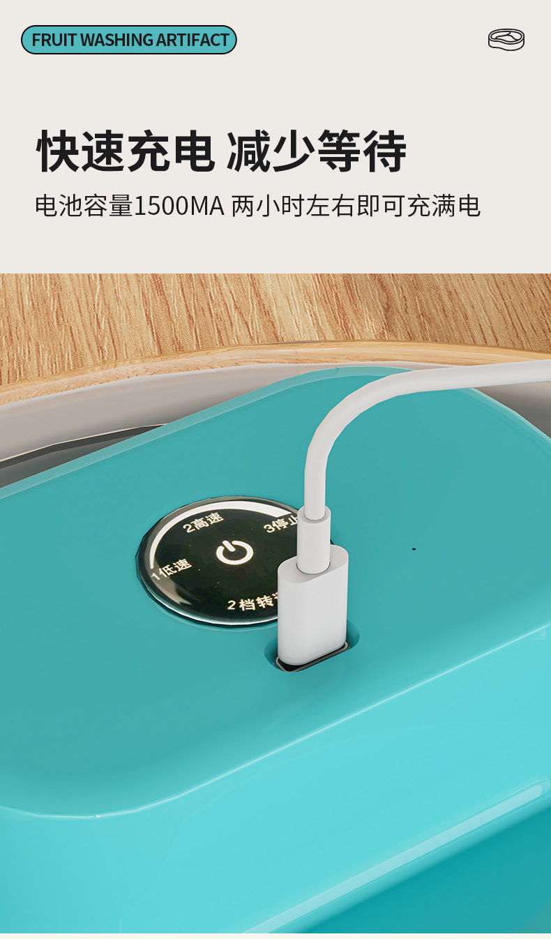 厨房用品洗菜盆沙拉蔬菜脱水器家用神器沥水甩干机水果手动甩菜盆 detail 5