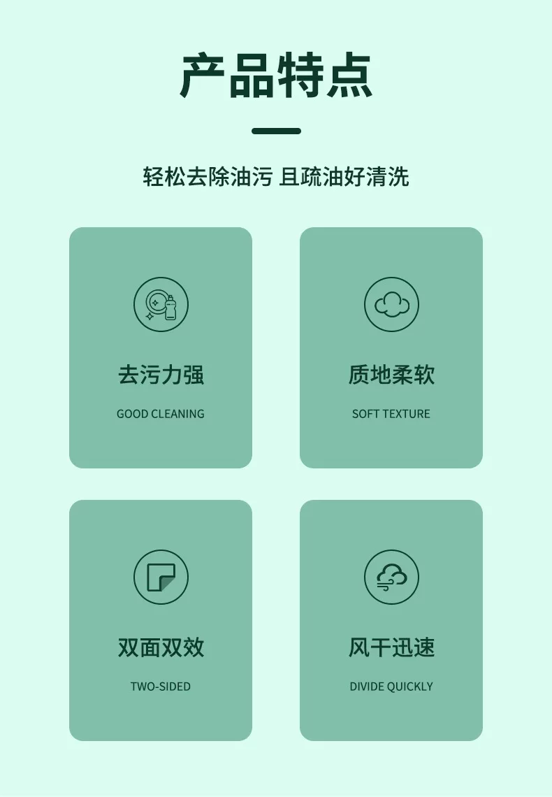 钢丝洗碗布厨房用银丝棉纱洗碗巾双层加厚易沾油抹布刷碗神器 detail 3